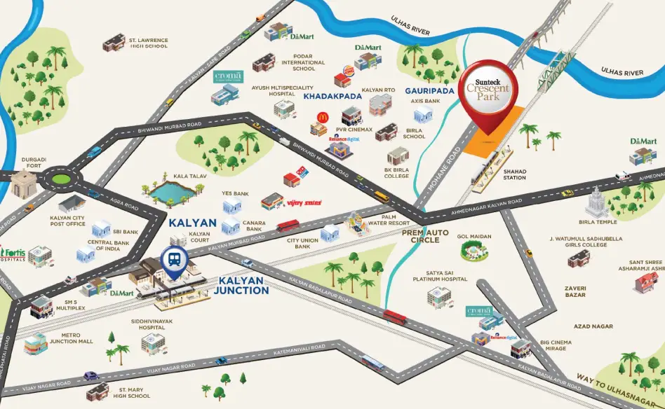 Sunteck Crescent Park location Image